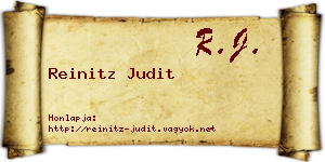 Reinitz Judit névjegykártya